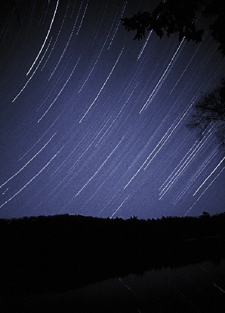 Các ngôi sao tạo ra các vệt hình vòng cung khi Trái Đất quay